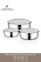 Bella 14-Piece Stainless Steel Pot, Milk Pan, Storage Container Set Compatible with All Stoves - 3