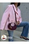 Wanda Model Suede Burgundy Women's Hand and Shoulder Bag with Charm Gift - 2