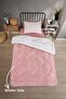 Single Double Sided Luxury Welsoft Elite Quilt Soft Fleece Quilt and Pillow Case Alena Powder - 4