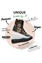 Women's Vegan Leather Black Long Boots - Are You Lost Design - 8