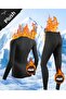 Winter Thermal Underwear Unisex Cotton Ribbed Flexible Comfortable Ribbed Inside Top and Bottom Underwear Set