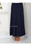 Large Size Mother Skirt with Elastic Waist - Sendy Fabric - 4