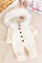 Knitted Winter Hooded Baby Girl/Boy Jumpsuit with Welsoft Lining Inside