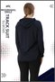 Women's Sports Tracksuit Set Diving Fabric Hooded Flared Comfortable Navy Blue 3053 - 7