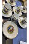 Esterhomedecor 6 Person Porcelain Coffee Cup Set Cup Set with Marquise - 2