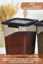 4-Piece Organizer Box 5 L Flour and Grain Container - Organizer with Locking Lid Detergent Holder Storage Box - 2