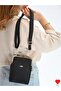 Paris Black Women's Crossbody Bag |   Gold Detailed, Elegant, and 3-Compartmentalized ⭐ - 5