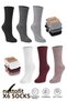 6-Piece Winter Women's Wool Sleeping Socks Soft Touch - 8