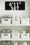 6Pcs Bathroom Organizer Organizer White Color Plastic Multi-Purpose Towel Shampoo Organizer