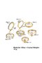 Azure Gold Gold Colored Crystal Blue Stone Stylish Modern Bohemian 7-Piece Set of 7 Rings - 5