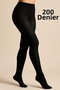Women's 200 Den Micro Opaque Matte Winter Thick Black Pantyhose