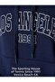 Oversize Sweatshirt Hoodie with College Print and Kangaroo Pocket - 6