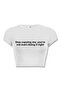 Women's Stop Copying Me Cropped White - 2