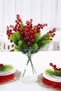 Artificial 5 Branched Glittered Cowl Kokina Pine Bunch New Year Ornament Christmas Flower 5 Kokina - 3
