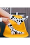 5 Pairs Unisex Cow Model College Tennis Socks Perfumed - 7