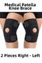Medical patella knee brace support - dual right/left cross ligament meniscus pain relief - athlete knee sleeve