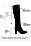 V654082102 Brown Genuine Leather Suede Thick Heeled Women's Boots - 6
