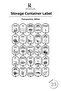 Full+Full Set 36-Piece Labeled Square Food Storage Container Set x12(1750ml-1200ml-450ml ) Microwave Set - 6