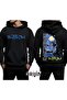 Iron Maiden Fear of The Dark Front and Back Printed Black Hooded Sweatshirt