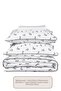 Nadia Duvet Cover Set Single Fitted Sheet 100% Cotton Piped (160X220 cm) Black - 5