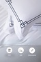 300 Tc King 100% Cotton Satin Embroidered Duvet Cover Set Battal Double 6 Piece Cream Off White Pu - 2