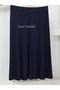 Large Size Mother Skirt with Elastic Waist - Sendy Fabric - 3