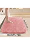 Non-Slip Base Pos Plush Bath Mat Pink 40X60Cm - 3