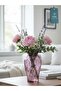 Luxury |   Petal |   Imported Decorative Glass Vase with Embossed Pattern |   15X15X25 cm - 4