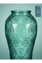 Luxury |   Petal |   Imported Decorative Glass Vase with Embossed Pattern |   15X15X25 cm - 3