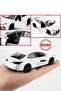 Far East Series Toyota Camry White Opening Doors Diecast Pull Drop Metal Model Car 11 cm 1:32 - 2