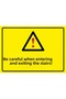 Be Careful at the Stairs! Isg Warning Sign Pvc A3 30X42 cm