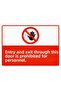 Staff Are Prohibited from Entering and Exiting This Door Isg Warning Sign Pvc A5 15X21 cm