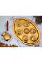 2-Person Embroidered Copper Cup Set, Set (Tray Turkish Delight Bowl, 2 Cups, 2-Person Coffee Pot) - 6