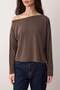 Kahverengi Modal More Sustainable Kayık Yaka Relaxed/Rahat Kesim Premium Örme Bluz TWOAW25BZ00282 - 3