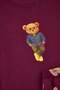 Bordo Regular %100 Pamuk Ayıcık Desenli Örme Pijama Takımı TMNAW26PT00007 - 3