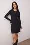 Black Plain Short / Mini Knitted Dress Twoaw26El00225 - 2