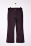 Bordo Yüksek Bel Esnek Kumaş İspanyol Paça Flare Fit Büyük Beden Jeans TBBAW23JE00001 - 7