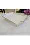 Cast Edge Frameded Footed Porcelain Presentation Plate 30*22 Silver - 4