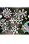 15 Pieces |   3mm Wooden Snowflake Christmas Tree Ornament Set |   Natural Mdf - 5