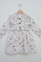 Girls' Long Sleeve Printed Cotton Muslin Fabric Seasonal Dress - 2