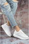 Daily Women's Sneakers Lace-Up White Sneakers - 6