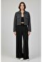 Soft Lined Cropped Jacket Navy Blue