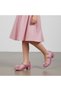 Girls' Pink Color Fancy Bow Decorated Comfortable Square-Heeled Stylish Dressy Shoes - 4