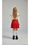 Girl's Red and White Double Suit with Leather Skirt Transitional (2-3-4-5-6-7-8-9 Years Old) - 7