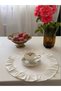 Round White Linen Fabric American Placemat (38X38Cm)