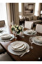American Service / Presentation Plate Mat / Cream White Gray Coffee Color Options / 6 Pieces Jute Supla - 3