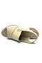 Ülk Genuine Leather Comfort Orthopedic Women's Sandals Beige - 5