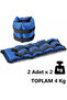 2 Kg X 2 Pieces Black Hand or Ankle Weights + Free Jump Rope - 3