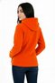 Hooded Women's Fleece with Full-Length Zipper Orange - 2
