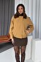 Fur Collar Bomber Women's Jacket - Tan - 8